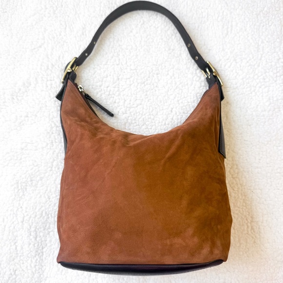 Vintage Coach 2001 Nubuck Seude Brown Leather Legacy Bucket Bag 9822 GUC - Picture 2 of 13